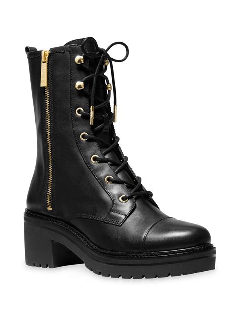 Michael Michael Kors Leather Combat Boots 